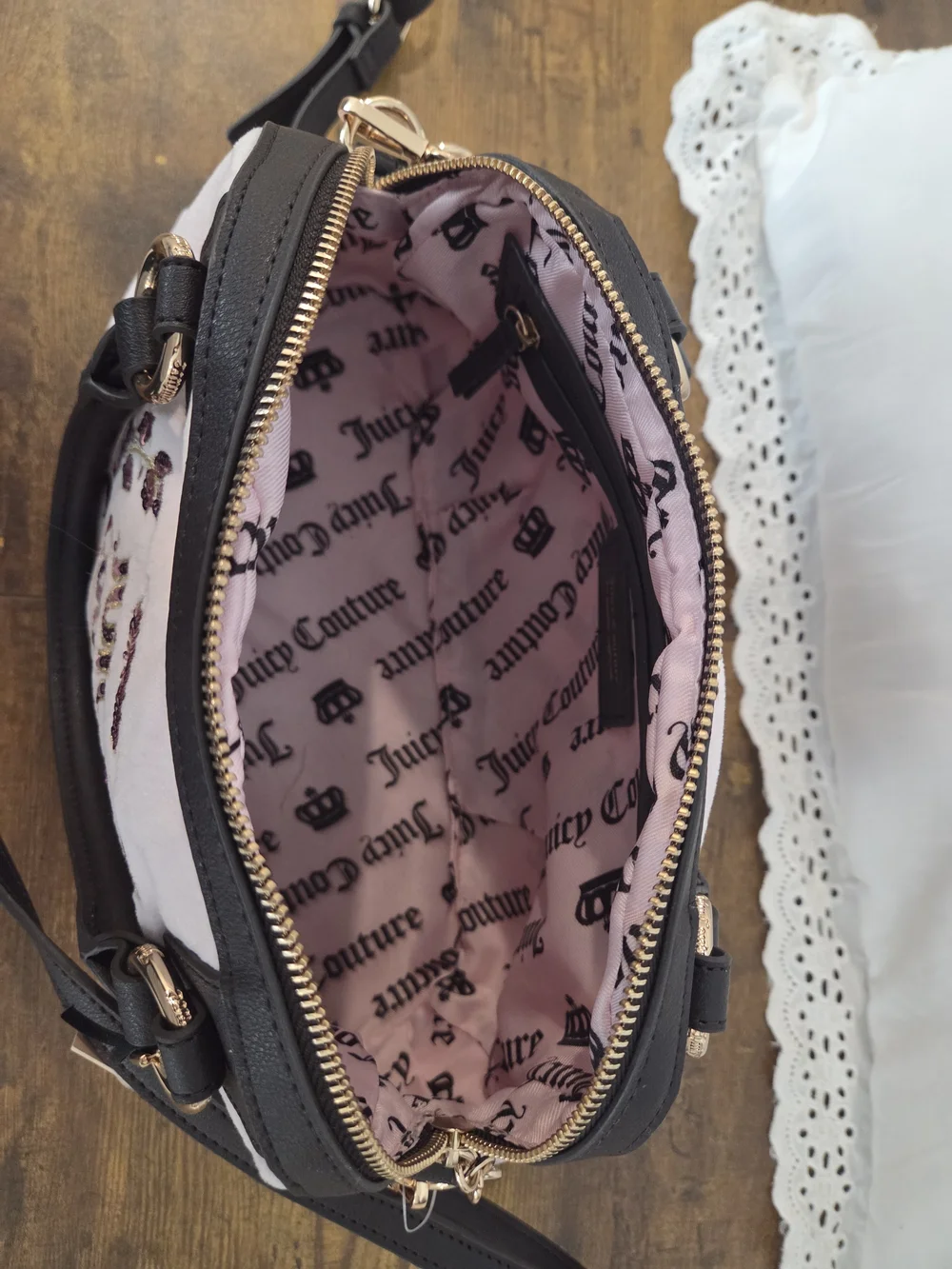 Juicy Couture Pink Embellished Satchel Bag